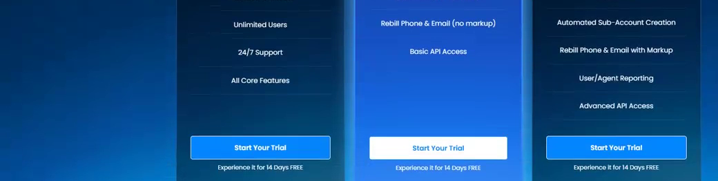 GoHighLevel free trial, 14 days free stated on their own plan page